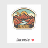 Faceville, Georgia Sticker (Vel)