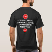 FaceWorldFacebook.com Stop het misbruik T-shirt (Achterkant)