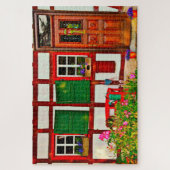 Fachwerkhaus House Duitsland. Jigzaag Puzzle Legpuzzel (Verticaal)