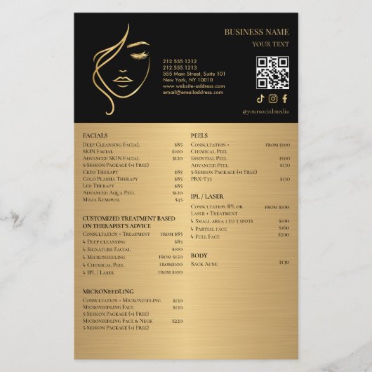 FACIAL TREATMENTS Beauty Salon flyer (Voorkant)