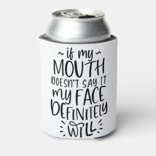 Faciale expressie, stilte, stil blikjeskoeler (Blikje Achterkant)