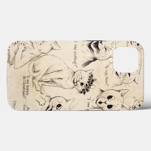 Faciale expressies van verschillende katten, Louis Case-Mate iPhone Case (Achterkant (horizontaal))