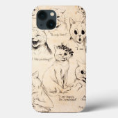 Faciale expressies van verschillende katten, Louis Case-Mate iPhone Case (Achterkant)