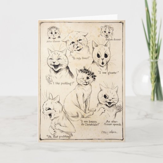 Faciale expressies van verschillende katten, Louis Kaart (Voorkant)