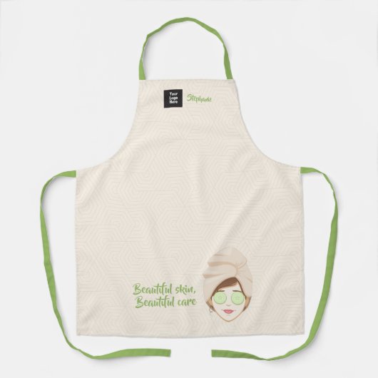 Faciale Spa Day Beige Schort (Voorkant)