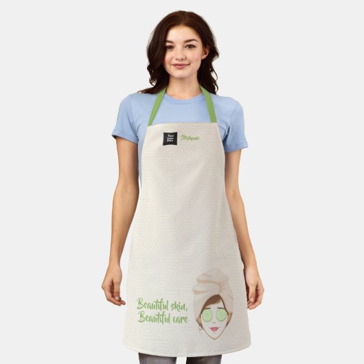 Faciale Spa Day Beige Schort (Gedragen)