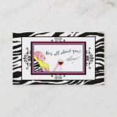 Facialist/estheticien Diva visitekaartjes (Achterkant)