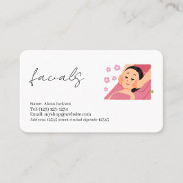 Facials Services bewerkbaar visitekaartje