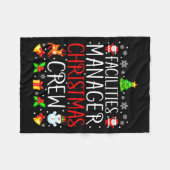 Facilities Manager Christmas Crew Matching Xmas Fleece Deken (Voorkant (Horizontaal))