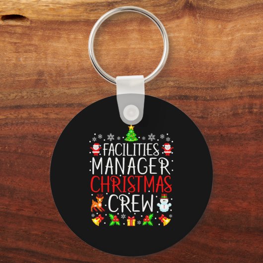 Facilities Manager Christmas Crew Matching Xmas  Sleutelhanger (Voorkant)