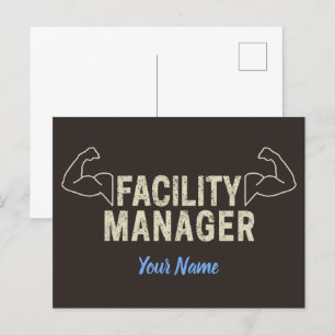 Facility Manager of Janitor en caretaker gift Feestdagenkaart
