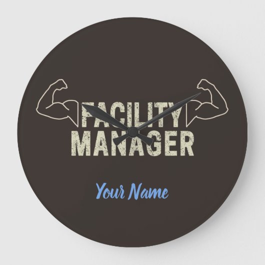 Facility Manager of Janitor en caretaker gift Grote Klok (Voorkant)