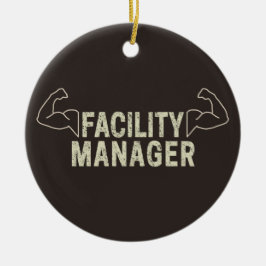 Facility Manager of Janitor en caretaker gift Keramisch Ornament