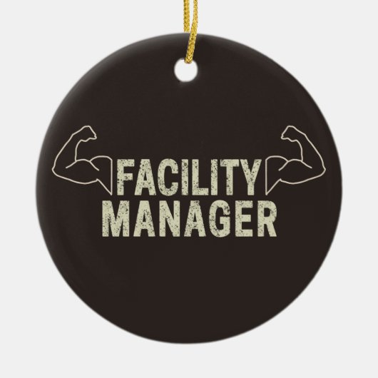 Facility Manager of Janitor en caretaker gift Keramisch Ornament (Voorkant)