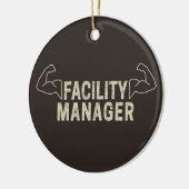 Facility Manager of Janitor en caretaker gift Keramisch Ornament (Links)