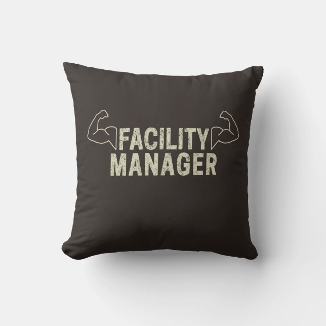 Facility Manager of Janitor en caretaker gift Kussen (Voorkant)
