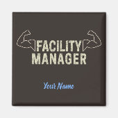Facility Manager of Janitor en caretaker gift Magneet (Voorkant)