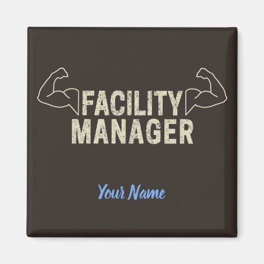 Facility Manager of Janitor en caretaker gift Magneet (Voorkant)