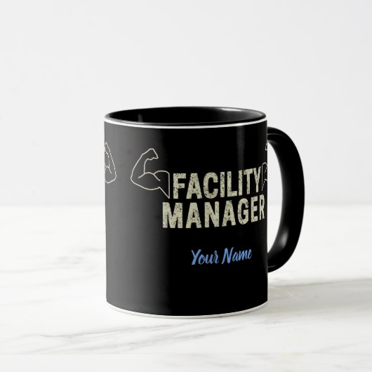 Facility Manager of Janitor en caretaker gift Mok (Voorkant rechts)