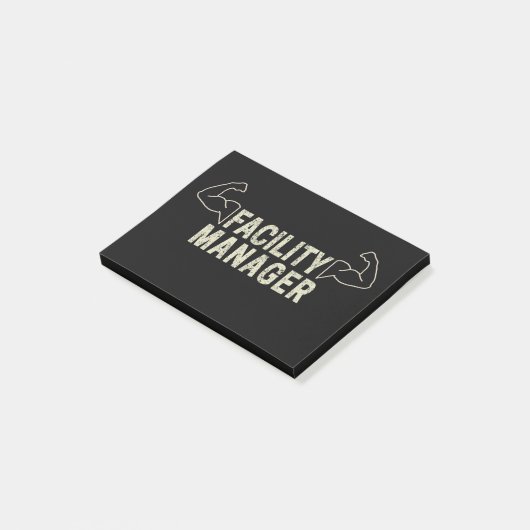 Facility Manager of Janitor en caretaker gift Post-it® Notes (Schuin)