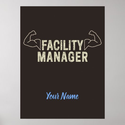 Facility Manager of Janitor en caretaker gift Poster (Voorkant)