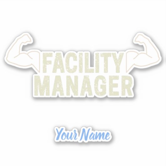 Facility Manager of Janitor en caretaker gift Sticker (Voorkant)