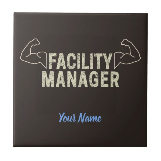 Facility Manager of Janitor en caretaker gift Tegeltje (Voorkant)