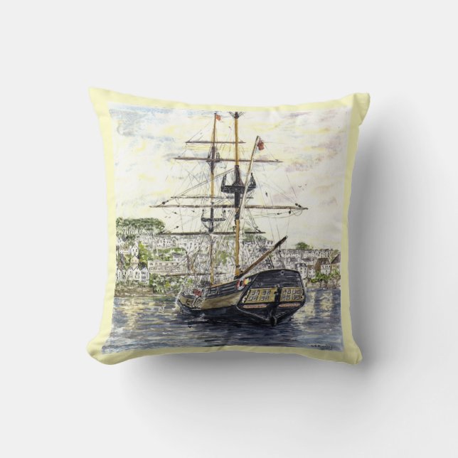 "Facing Fowey"-piloot Kussen (Voorkant)