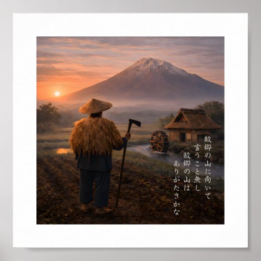 Facing the Mountain of Home – Kunstprint Japans Poster (Voorkant)