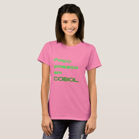 Faço poesia em COBOL T-shirt (Voorkant volledig)