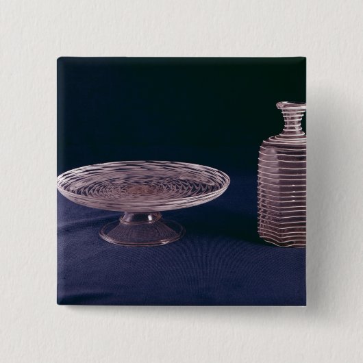 Facon de Venise latticinio tazza Vierkante Button 5,1 Cm (Voorkant)