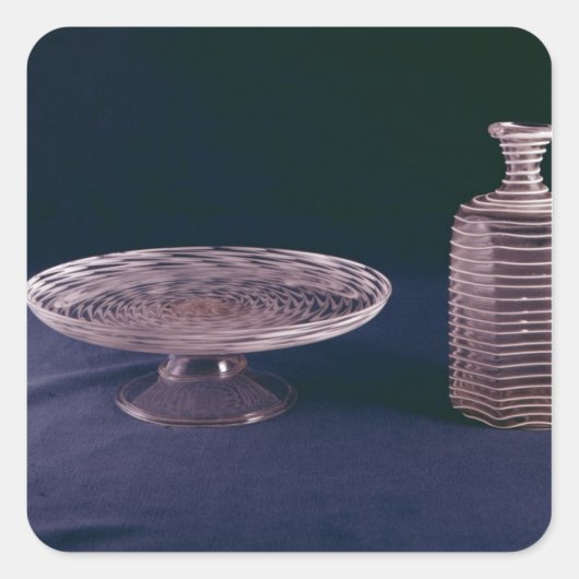 Facon de Venise latticinio tazza Vierkante Sticker (Voorkant)