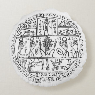 Facsimile 2 Hypocephalus Pillow Rond Kussen