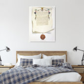 Facsimile editie van de Magna Carta, eerste publis Canvas Afdruk (Insitu (Slaapkamer))