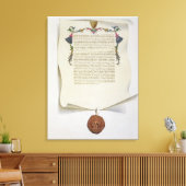Facsimile editie van de Magna Carta, eerste publis Canvas Afdruk (Insitu (Woonkamer))