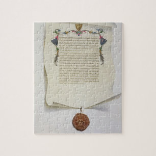 Facsimile editie van de Magna Carta, eerste publis Legpuzzel