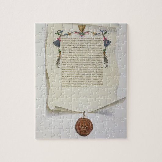 Facsimile editie van de Magna Carta, eerste publis Legpuzzel (Verticaal)