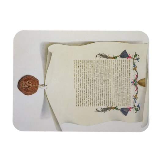 Facsimile editie van de Magna Carta, eerste publis Magneet (Horizontaal)