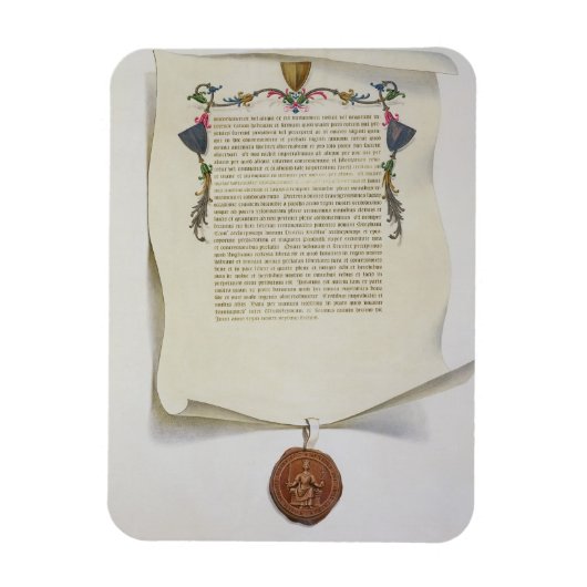 Facsimile editie van de Magna Carta, eerste publis Magneet (Verticaal)