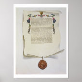 Facsimile editie van de Magna Carta, eerste publis Poster (Voorkant)