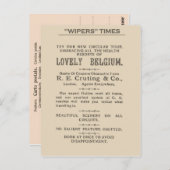 Facsimile Extract van de Wipers Times 1916 Briefkaart (Voorkant / Achterkant)