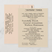 Facsimile Extract van de Wipers Times 1916 Briefkaart (Voorkant / Achterkant)