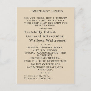 Facsimile Extract van de Wipers Times 1916 Briefkaart