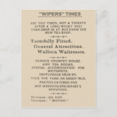 Facsimile Extract van de Wipers Times 1916 Briefkaart (Voorkant)