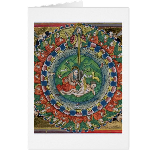 Facsimile kopie van Genesis 2:22 God creëerde Eve, (Voorkant)