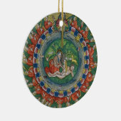 Facsimile kopie van Genesis 2:22 God creëerde Eve, Keramisch Ornament (Rechts)