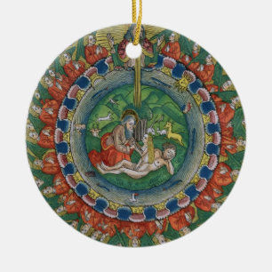 Facsimile kopie van Genesis 2:22 God creëerde Eve Keramisch Ornament