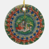 Facsimile kopie van Genesis 2:22 God creëerde Eve, Keramisch Ornament (Achterkant)