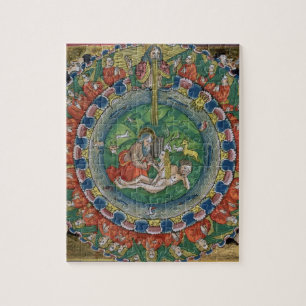 Facsimile kopie van Genesis 2:22 God creëerde Eve, Legpuzzel