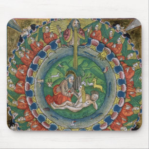 Facsimile kopie van Genesis 2:22 God creëerde Eve, Muismat